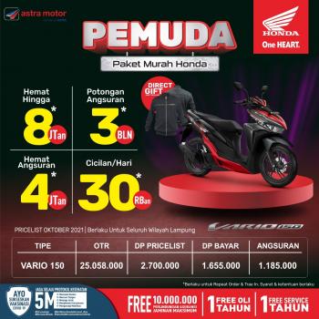 Beli Honda Vario 150 Dapat Diskon Sampai Rp 1 Jutaan Pakai Promo Pemuda (Paket Murah Honda)